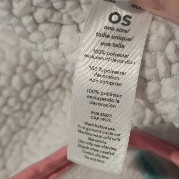 Carters Girls Floral Baby Blanket White‎ Pink Sherpa Back 30 X 39 - Picture 6 of 7